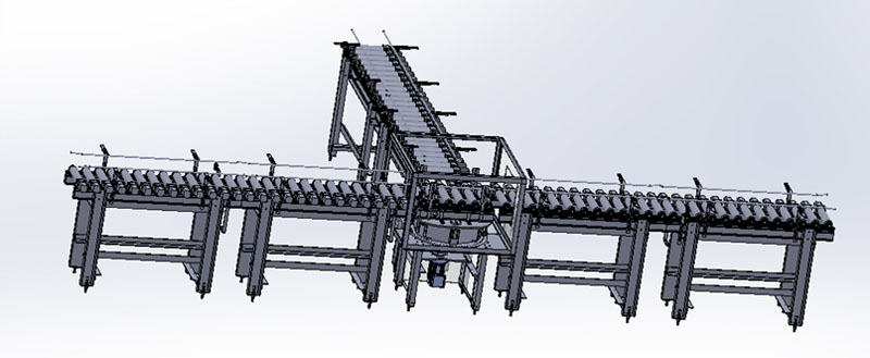 conveyor turntable assembly CAD diagram